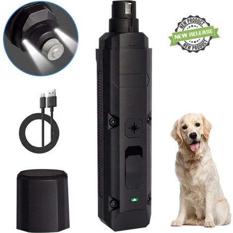 Ponceuse à Griffes pour Chiens à 2 Vitesses, Super silencieuse, Rechargeable, électrique pour Chiens de Grande, Moyenne et Petite Taille