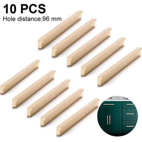 Poignée De Meuble - 10 Pièces - Entraxe 96 128 160 Mm - Pour Porte Tiroir Armoire Cuisine Salle De Bain Bureau (1/5)