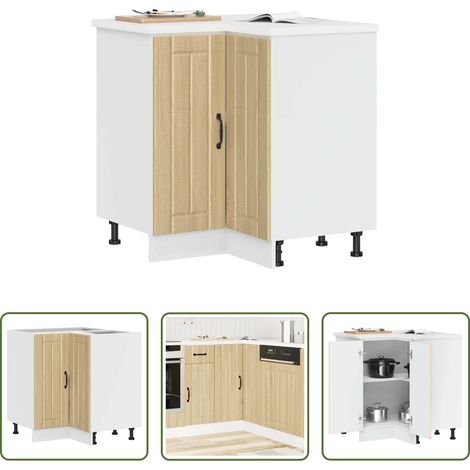 vidaXL Eckschrank - Küchen-Eckunterschrank Lucca Sonoma-Eiche Holzwerkstoff (1/5)