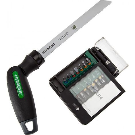 Hikoki – Outil multifonction tournevis et scie à main – Poignée ergonomique orientable à 45° – Changement d'outil rapide – Pour travaux légers