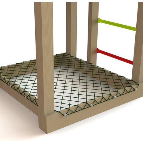 Trigano – Filet de protection pour bac à sable – Empêche l'accès aux animaux – Installation rapide avec accroches – Pour aires de jeux extérieures