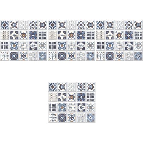 80pièces Autocollants Muraux Décoratifs Auto-adhésifs Pour Carrelage Stickers Rétro Pour Cuisine Et Salle De Bain (1/5)