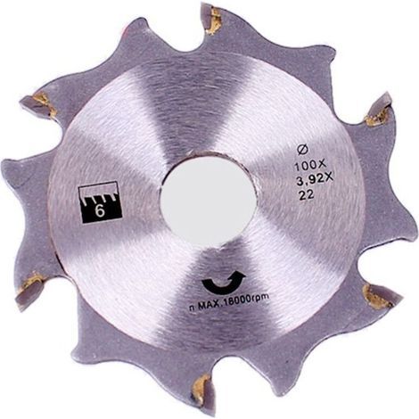 Fraise à disque 100mm – Tige Ø 22mm – Pour fraisage précis et découpe parquet – Compatible fraiseuse à lamelle FERM BJM1009 (1/5)