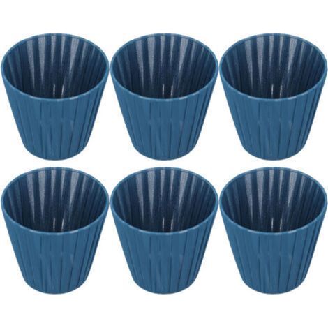 6-teiliger moderner, schlichter Stofflampenschirm für Kristall-Klemmleuchter und Wandleuchte, blau (1/5)