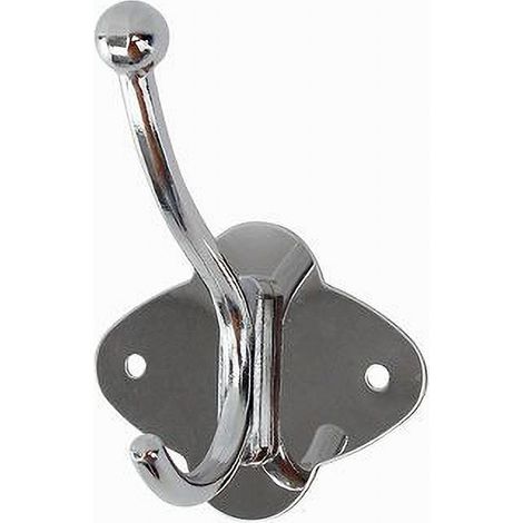 Trade Shop - Appendino Appendi Abiti Multiuso 1 Gancio Finitura Cromo Lucido 7.5x9.5cm 52669 - (1/2)