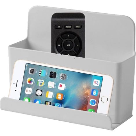 Boîte de Rangement à Télécommande Auto-adhésive Support de Télécommande Auto Adhésif Boîte de Rangement Murale en Support Mural pour Climatisation TV pour Smartphone, Peigne, Pinceau de Maquillage
