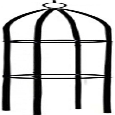 1 Obélisque de jardin, treillis en métal noir, support pour plantes grimpantes, rosiers, 55 pouces, extérieur (1/5)