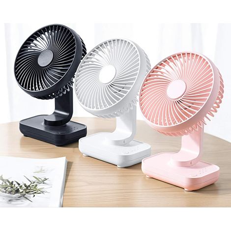 Wiederaufladbarer USB-Tischventilator mit 4 Geschwindigkeitsstufen, mini und tragbar – geeignet für Büro und Außenbereich. (1/3)