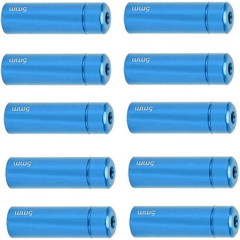 10 embouts de câble de frein de vélo RISK en alliage d'aluminium 5mm bleu pour VTT route (1/5)