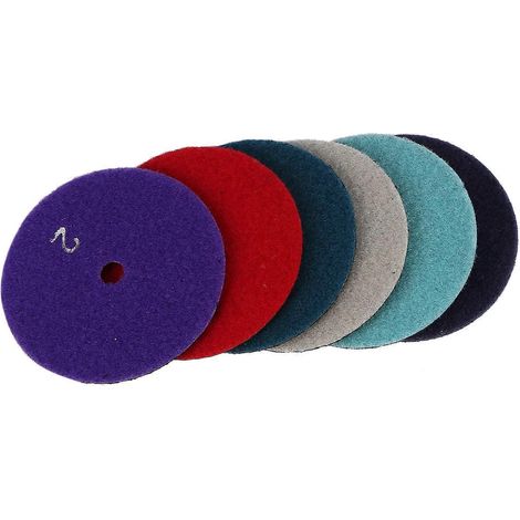 Lot de 6 disques de polissage diamantés à sec de 100 mm (4 pouces) pour pierre. (1/5)