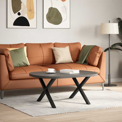Maison Exclusive - Couchtischbeine X-Form 2 Stk. Schwarz 70x(42-4