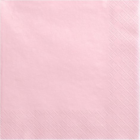 Servilletas rosas de tres capas, 33x33 cm, 20 unidades. (1/5)