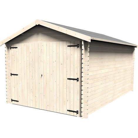 Garage Box Auto 298x478x256 Casetta Legno Abete 28mm Giardino Parcheggio Moto (1/2)