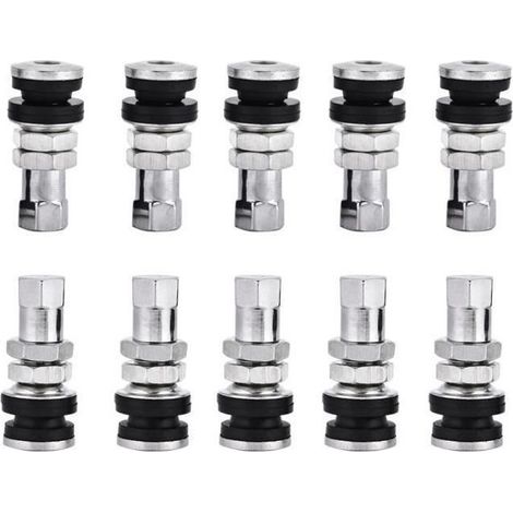 Tige de valve de pneu Tubeless 10 pièces TR161 métal voiture camion moto boulon dans pneu pneu Valve tiges courtes avec (1/3)