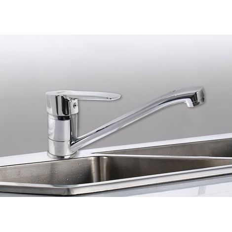 TrAdE Shop Traesio - Rubinetto Miscelatore Per Lavello Cucina Canna Lunga Modello Londra 52340a - (1/2)