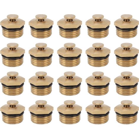 20PCS Brass Misting Nozzles 1/2 Inch Adjustable Dust Removal Cooling Atomizers Nozzles for Lawn Garden
