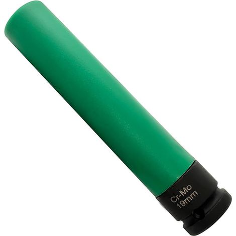 1/2"-Antrieb, 21 mm Radmuttern-Schlagschrauber-Steckschlüssel, CR-MO, kratzfest, extra tief, dünnwandig – Grün