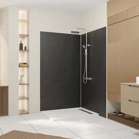 Pack 2 Paneles Murales Piedra piedra 120+90x210cm + Perfiles Cromos (1/4)