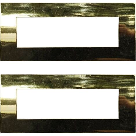 gloca Placche Plastica Compatibili Arké (2 Pezzi Oro Lucido, 7 Posti) (1/4)