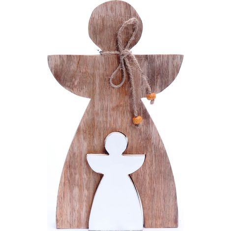 Décoration de Noël à poser en bois ANGE