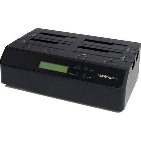 StarTech.com SATDOCK4U3RE duplicatore multimediale Duplicatore HDD 3 copie Nero (1/5)