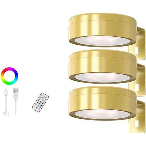 Kabellose 3-Farben-Wandleuchte, dimmbarer LED-Spot zur Beleuchtung von Gemälden und Fotos. LED-Wandlampe für Zuhause. (1/5)