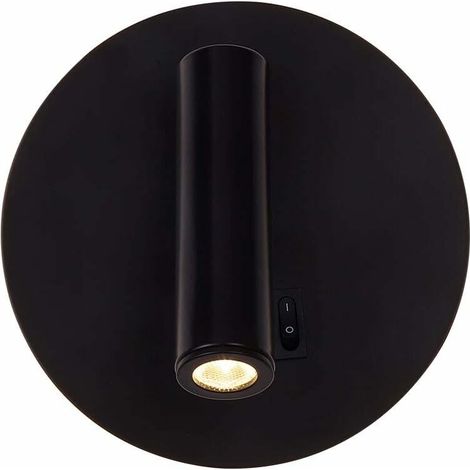 LED indoor wall light, for reading LED flexible reading lamp (3 + 6W） LED reading light wall light with switch Warm white 3000K Modern, Diameter: 14 cm [Energy class A +] (1/5)
