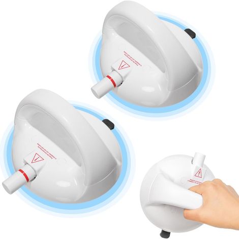 Haltegriff Dusche Ohne Bohren 2er Set Duschgriff Saugnapf Weiß (1/5)