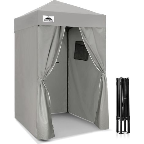 Canopy Pop-up, Abri Solaire, Cabine d'essayage, Cabane de confidentialité Portable pour Piscine, séances Photo Tendance ou Camping, Gris (1/5)