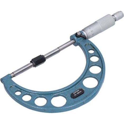 Micromètre Extérieur - Acier Inoxydable - Précision 0,01 mm - Plage 75 à 100 mm - Pour Mesure d'Épaisseur et de Diamètre (1/5)