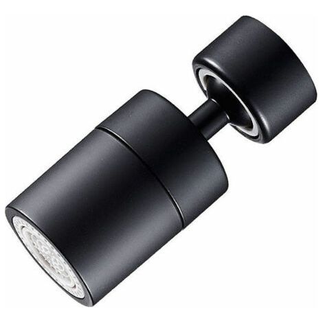 Mousseur et brise-jet pour robinet,Aérateur de Robinet(Noir), 360° Pivotant Embout Robinet Cuisine, 2 Modes Mousseur Robinet Economie Eau, Brise jet Filtre Robinet Cuisine Salle De Bain lavab (1/5)