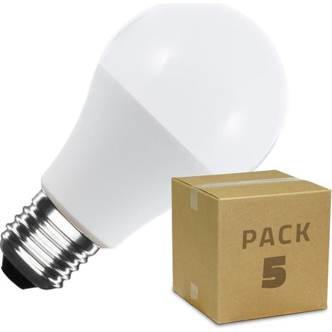 5er-Pack LED-Glühbirnen 12/24V E27 10W 1000 lm A60 No Flicker 3000K Warmweiß