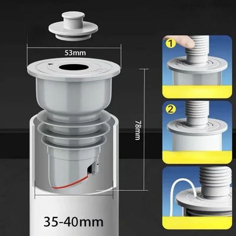 (35-40mm-1 PC)Silicone Drain Pipe Bathroom Deodorizing Sewer Pipe Sealing Ring Dish Drainer for Kitchen Sink Drains Bathrooms Accessories Trap (1/4)