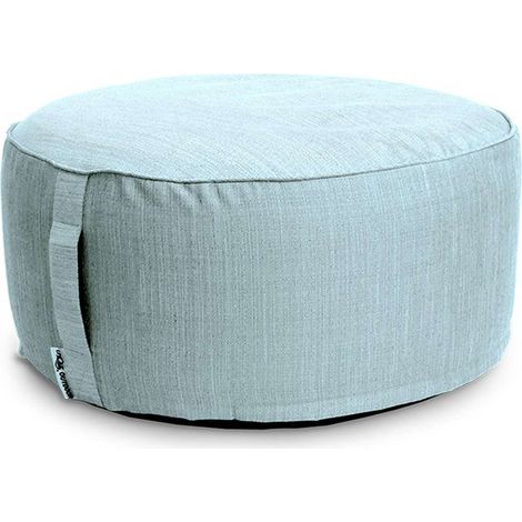 Lemetex UNIQUE Living® Deko- Aufblasbares Pouf-Sitzkissen Senna Ø 55 cm Höhe 25 cm light blue