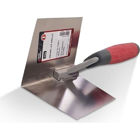 L'Outil Parfait – Lisseuse angle intérieur saillant – Finition impeccable béton ciré – Ergonomique et maniable – Métal robuste pour durabilité