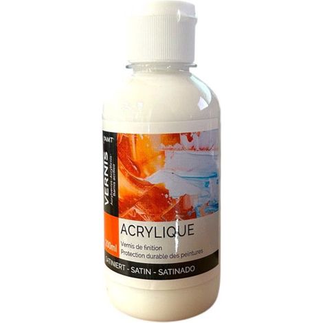 Vernis - Finition - Satiné - Pour peinture acrylique - AMT - Flacon 200ml