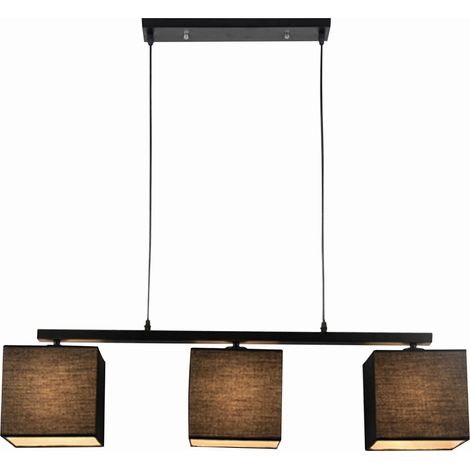Suspension Candellux Boho 33-58379 noire tissu 3xE27 (1/2)