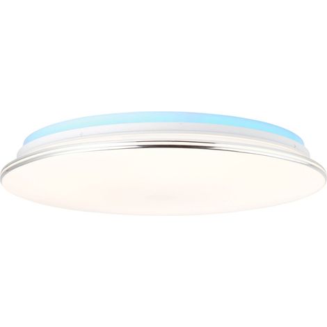LED 32W DE Edna, weiß/chrom CCT+DIM+RGB+RC+BK-LIGHT (1/5)