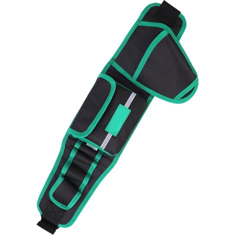 Große Werkzeugtasche aus wasserdichtem Oxford-Gewebe für Elektriker, ideal für elektrische Bohrmaschinen, mit 4 Löchern und Bananenform (560 x 190 mm / 22 x 7,5 Zoll). (1/5)