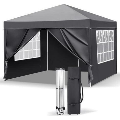 Faltpavillon 3x3m mit 4 Seitenteilen, höhenverstellbar, wasserdicht, UV-Schutz 50+ (1/5)