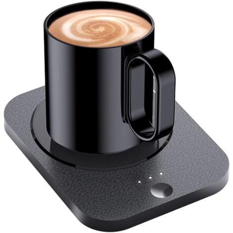 Calentador de tazas, posavasos, calentador de tazas eléctrico, calentadores de tazas, placa eléctrica, interruptor táctil, 5 ajustes de temperatura, de 45° a 140°C, sc (1/5)
