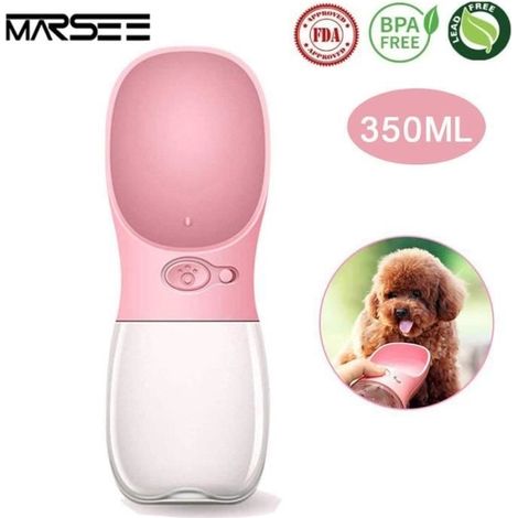 Bouteille pour Chien,Gourde Pour Chien, Portable Voyage Bouteille Chien et Chat Pet Travel Water Drink Bouteille-350ML (1/4)