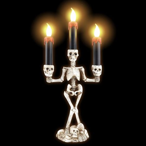 Halloween Skelett Kandelaber LED Kerzenhalter für Party – für unvergessliche Halloween-Momente (1/5)