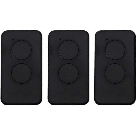 Lot de 3 télécommandes noires pour porte de garage (1/5)
