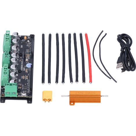 Module de contrôle moteur double axe, carte contrôleur sans balais FOC BLDC ODESC3.6, compatible ODrive, variateur de vitesse pour moteur brushless, 2 canaux, PCB robuste. (1/5)