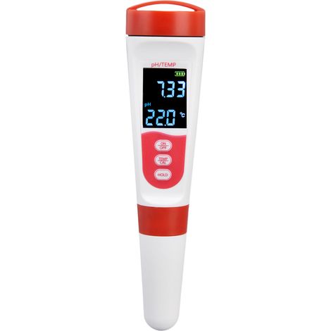 Medidor de pH profesional Absolute X10, medidor de calidad del agua con control automático de temperatura (0–60 °C), ABS, mide el valor de pH, la concentración de electrolitos y la temperatura, 185 mm (1/5)