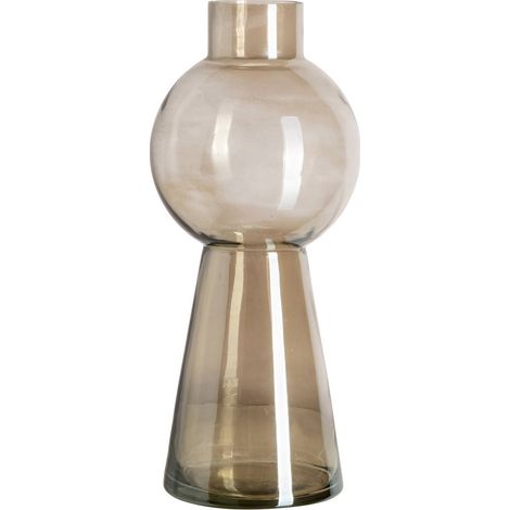 Vase en verre fumé au design sculptural - fumé (1/4)