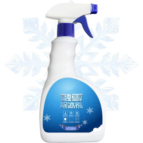 Spray Fondant de Glace pour Pare-Brise - 500ml Liquide Fondant Transparent,Spray Déverglaçant Pare-Brise Hiver - pour Camions VUS Véhicules Conduite Hivernale Extérieur Camping Pique-Nique (1/5)