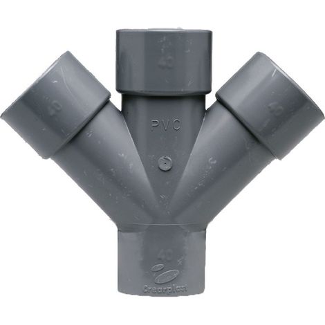 Te Doble 45º Macho Hembra PVC Evacuación Crearplast Medidas Accesorios Fontanería: 160.45º