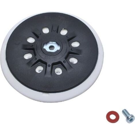 Plateau et patin de ponçage150 mm (6 pouces) Plateau de ponçage 8 trous compatible avec les ponceuses orbitales Bosch Festool ETS 150, ETS EC 150, LEX 150, WTS 150/7 498987 (souple) (1/4)